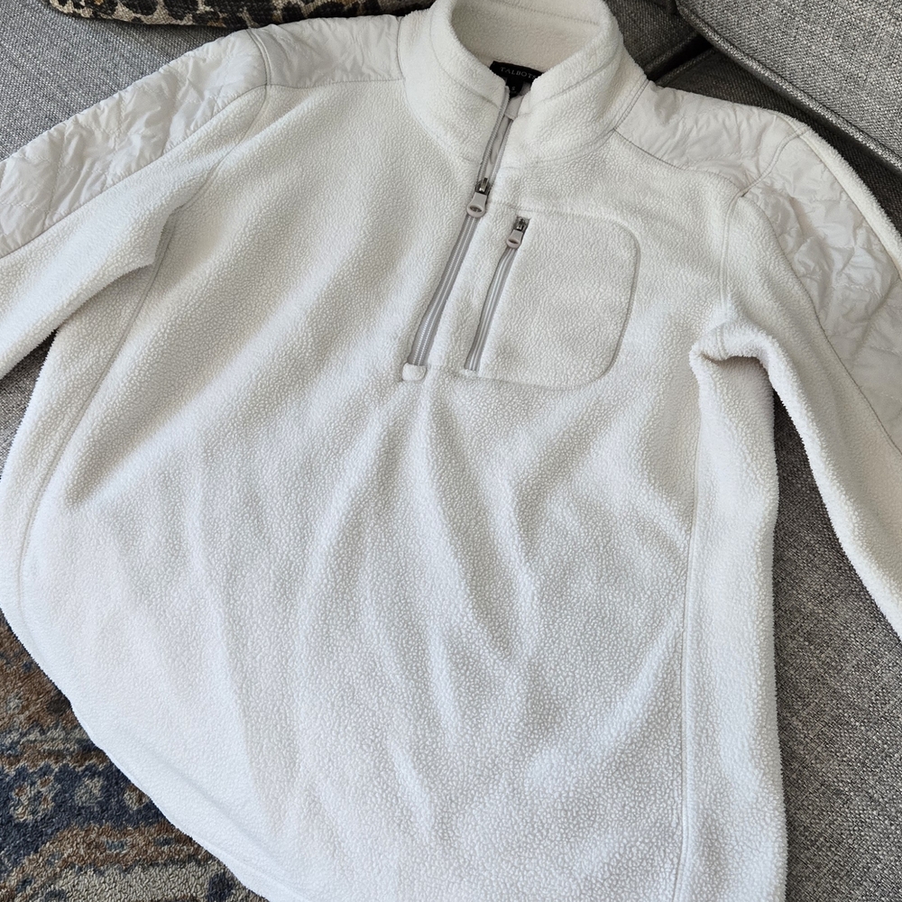 Talbots White Crew Neck Sweatshirt Classic Cotton Top